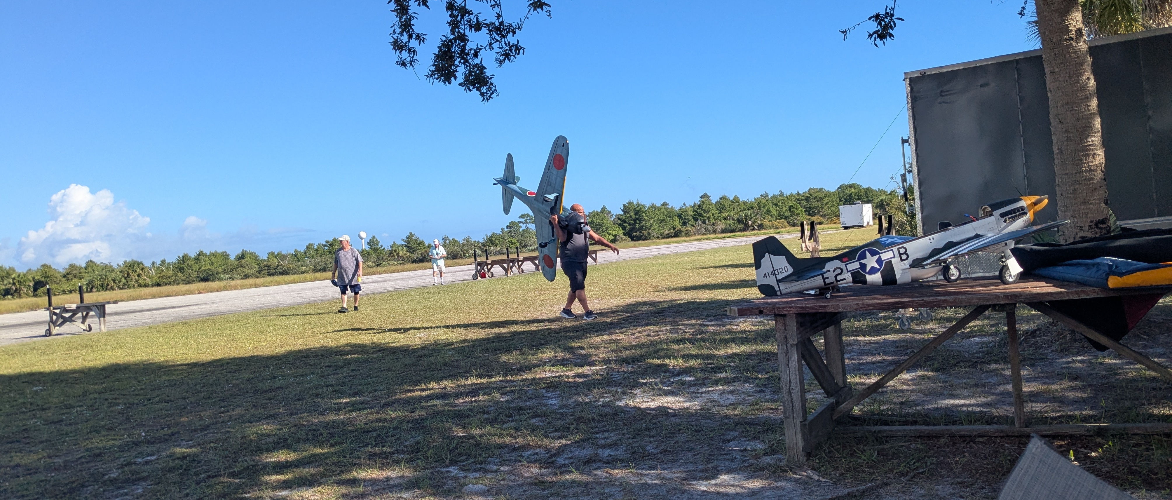 Bob with a model airplane